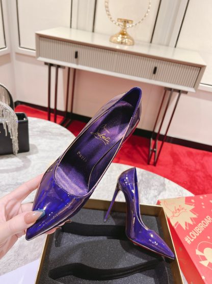 Christian Louboutin mirrored purple high heels - Image 6