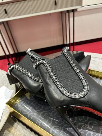 ChristianLouboutin Temperament Pointed Toe Ankle Boots - Image 5