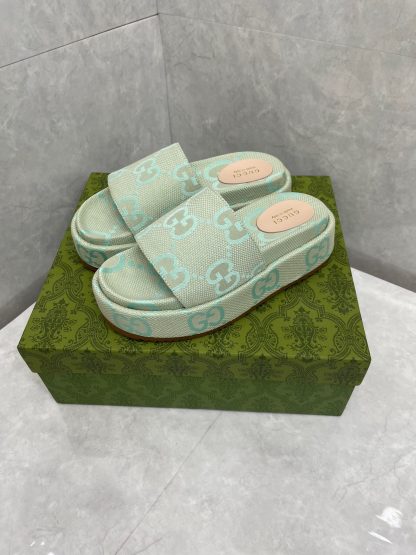 Gucci Women's Large GG Platform Slides - Image 6