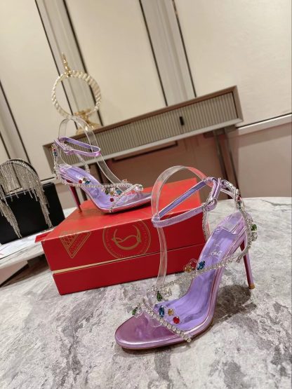 Christian Louboutin crystal chain high-heeled sandals - Image 6