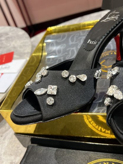 Christian Louboutin Crystal Rhinestone Sandals High Heels - Image 5