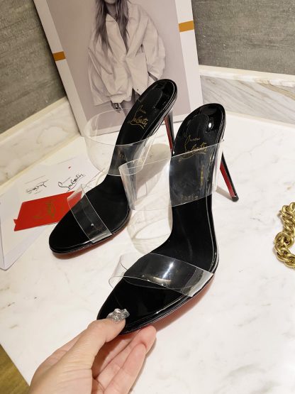 Christian Louboutin Transparent Strappy High Heels - Image 5