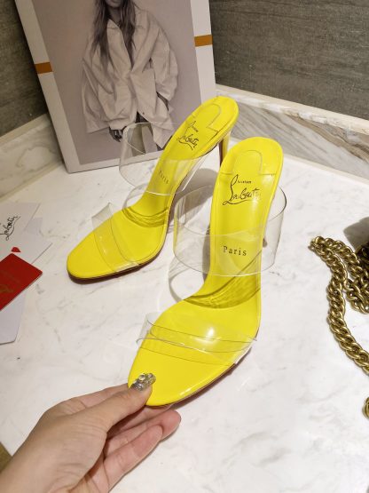 Christian Louboutin Transparent Strappy High Heels - Image 5