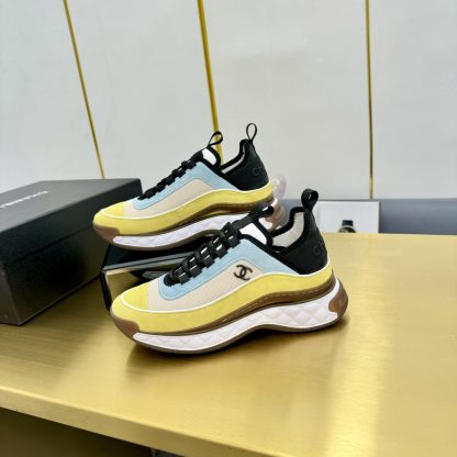 Chanel classic yellow and blue mix and match fashion casual dad shoes for men and women - Image 6