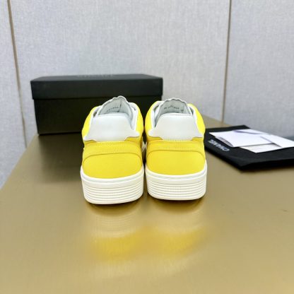 Chanel classic yellow and white mix and match fashion casual sneakers - Image 6