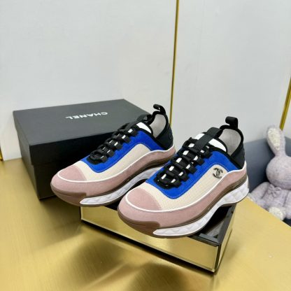 Chanel men's and women's couple's classic blue and pink mix and match fashionable casual dad shoes - Image 6