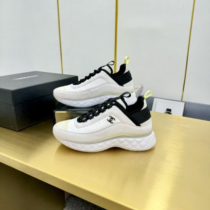 Chanel classic beige and black mix and match fashion casual dad shoes for men and women - Image 6