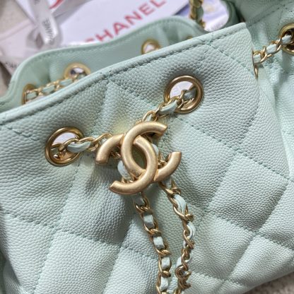 Chanel-style hippie hobo light green mini bag - Image 6
