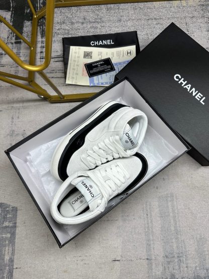 Chanel white and black latest couple sports high-top casual shoes - Image 6