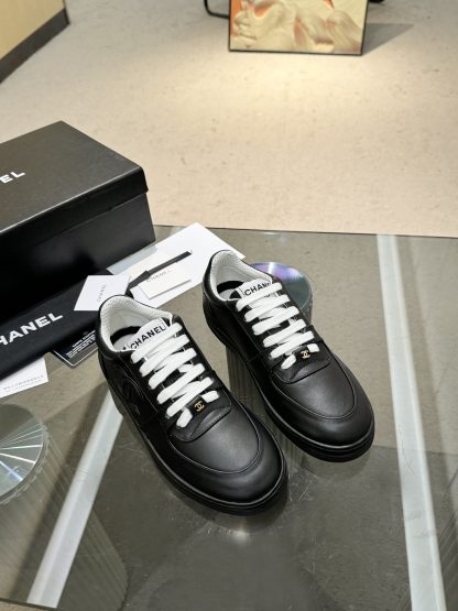 Chanel classic design black mix casual sneakers - Image 4
