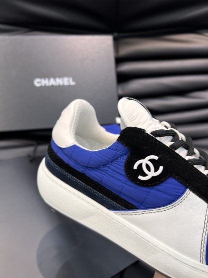 Chanel autumn and winter new blue and black fashionable cowhide breathable sneakers - Image 6