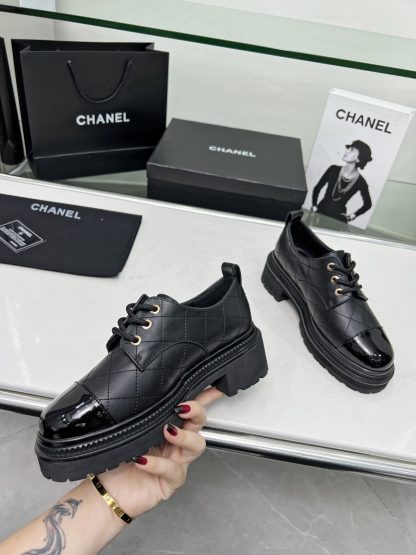 Chanel autumn and winter new black versatile leather loafers - Image 5