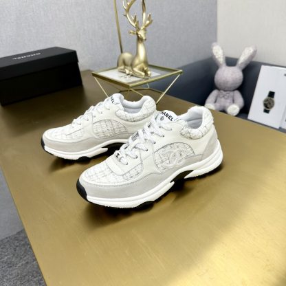Chanel beige mix classic fashion casual sneakers - Image 5