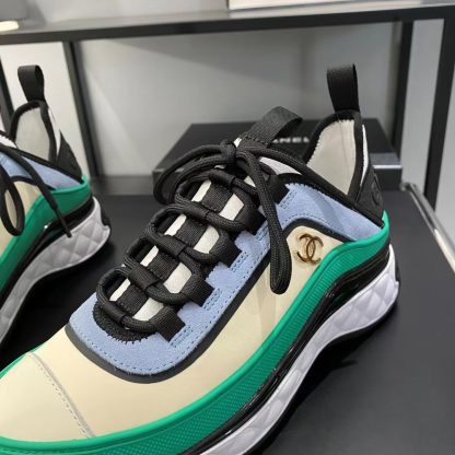 Chanel's latest beautiful green and blue slim casual sports shoes - Image 6