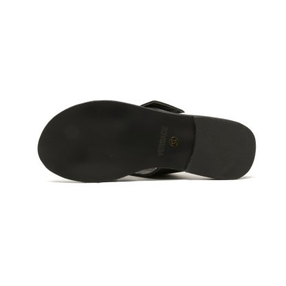 VERSACE Cross V Buckle Flat Sandals - Image 6