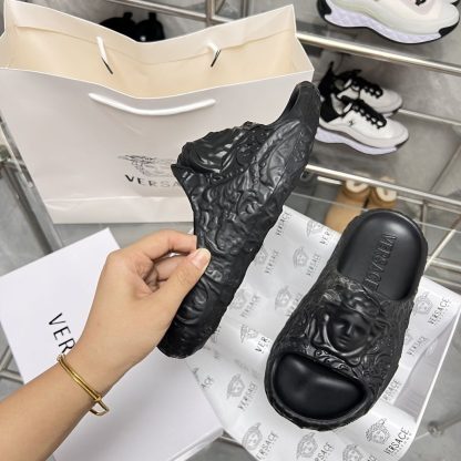 VERSACE Classic Black Fashion Slippers - Image 6