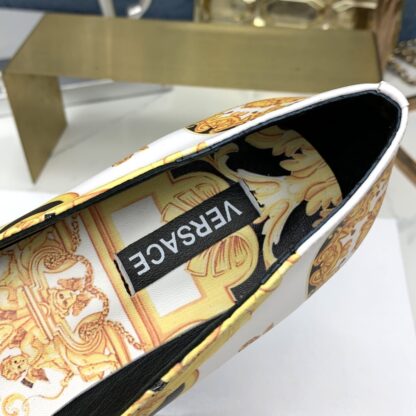 VERSACE classic printed pointed flat casual shoes - Image 6