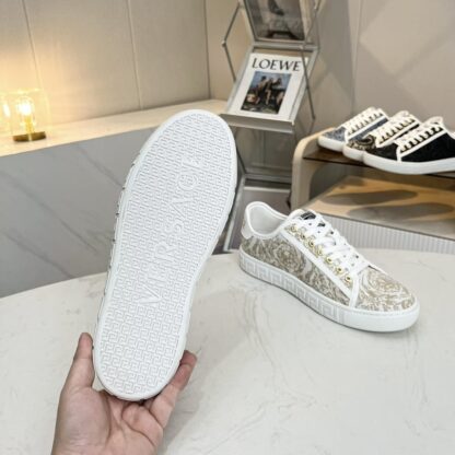 VERSACE new versatile canvas jacquard pattern casual men's shoes - Image 6