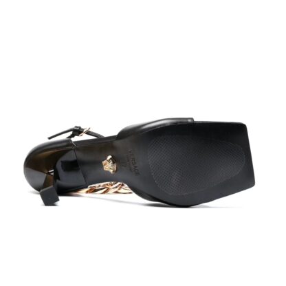 VERSACE square-toed high-heeled chain sandals - Image 6