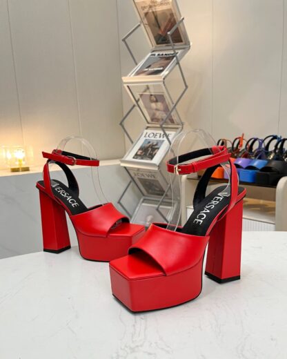 VERSACE SQUARE TOE CHIC HIGH HEELS - Image 6