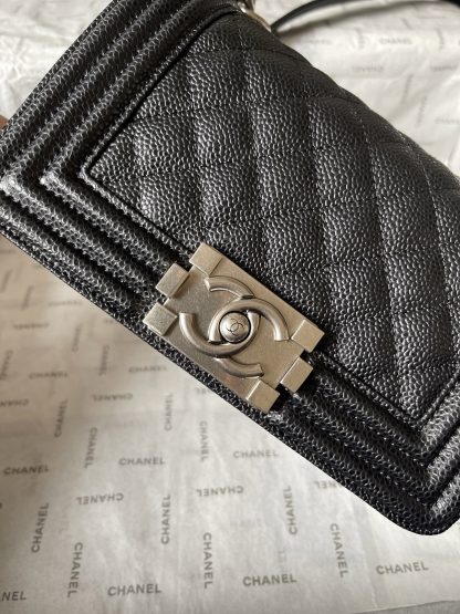 Chanel silver snap classic mom-style large handbag - Image 6