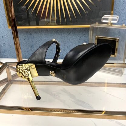 VERSACE fashion single-strap peep-toe high heels - Image 6