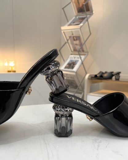 VERSACE new block heel sandals high heels - Image 6