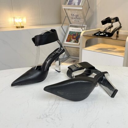 VERSACE new pointed toe thick heel high heels - Image 6