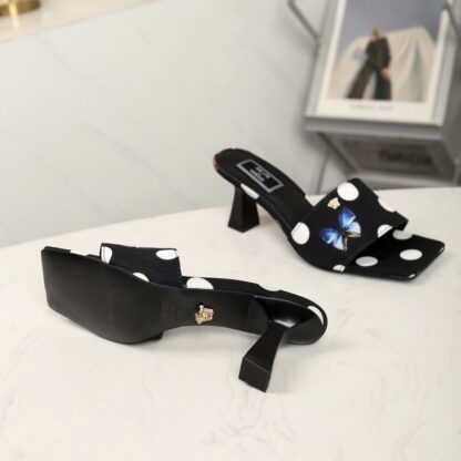 VERSACE New Open Toe High Heel Mules - Image 6
