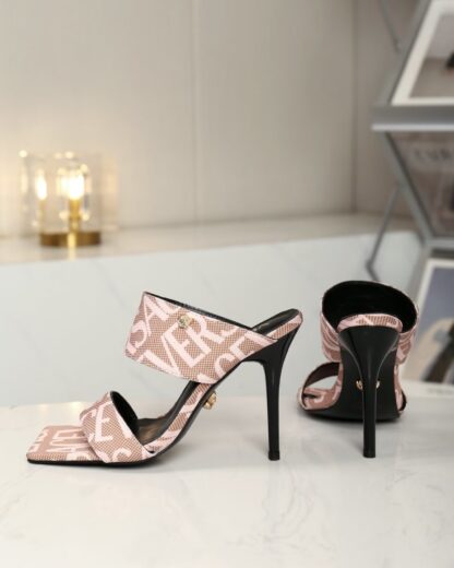 VERSACE New Open Toe High Heel Mules - Image 6