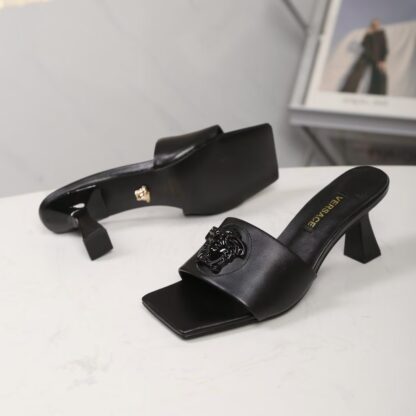 VERSACE New Open Toe High Heel Mules - Image 6