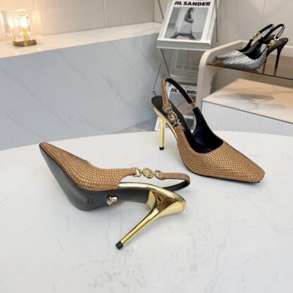 VERSACE new women's rhinestone high heels - Image 6