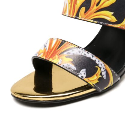 VERSACE New Fashion Printed Sandals High Heels - Image 6