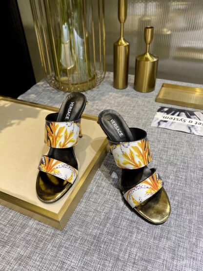 VERSACE New Printed Sandals High Heels - Image 6