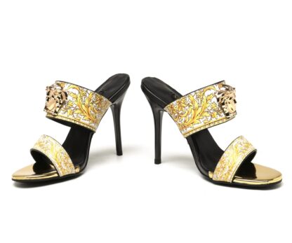 VERSACE New Printed Sandals High Heels - Image 6