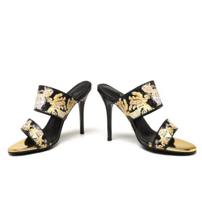VERSACE PRINTED SANDALS HIGH HEELS - Image 6