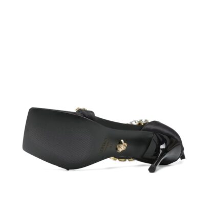 VERSACE Elegant Rhinestone Sandals High Heels - Image 6