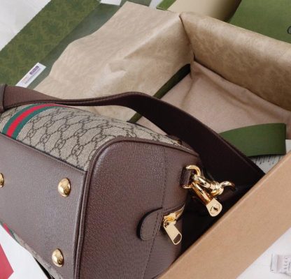 Gucci all-over letter interwoven pattern handbag - Image 6