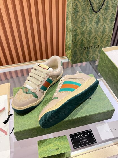 Gucci retro distressed elements, washed retro logo casual shoes on the tongue - Image 7