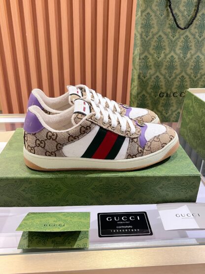 Gucci retro distressed elements, washed retro logo casual shoes on the tongue - Image 6
