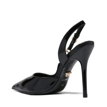 VERSACE stylish safety pin buckle elegant high heels - Image 6