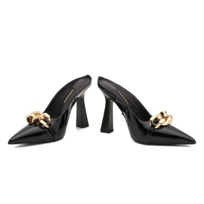 VERSACE Fashion Classic Chain High Heels - Image 6