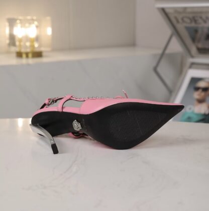 VERSACE new pointed leather high heels - Image 6