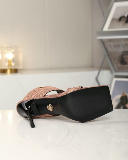 VERSACE New Open Toe High Heel Mules - Image 6