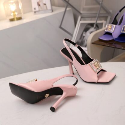 VERSACE silk elegant high heels - Image 6