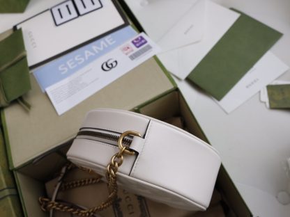 Gucci round mini white chain bag - Image 6
