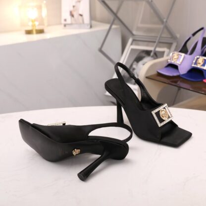VERSACE silk elegant high heels - Image 6