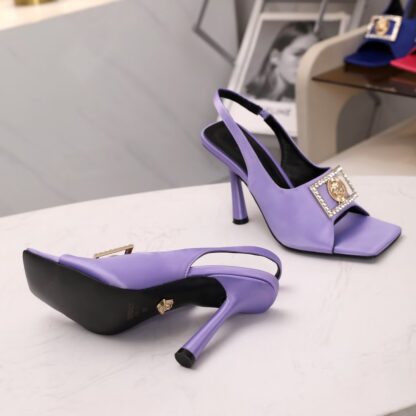 VERSACE silk elegant high heels - Image 6