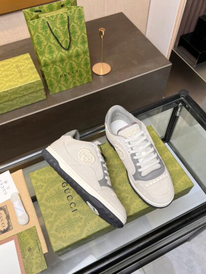 Gucci Early Spring Latest Hot 80 Couples Casual Retro Distressed White Shoes - Image 7