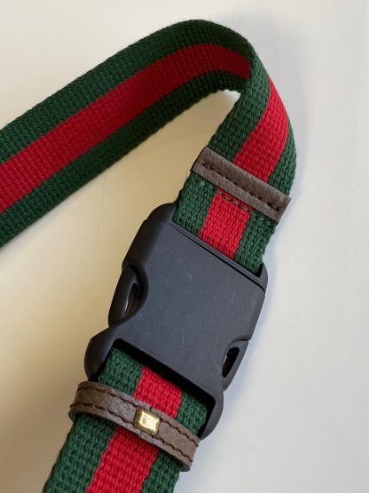 Gucci vintage style canvas woven strap shoulder bag - Image 5